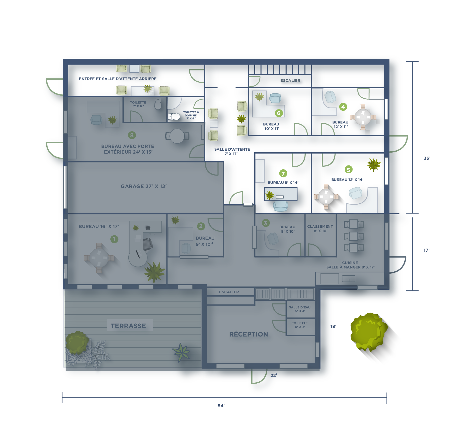 PLAN RDC espaceB